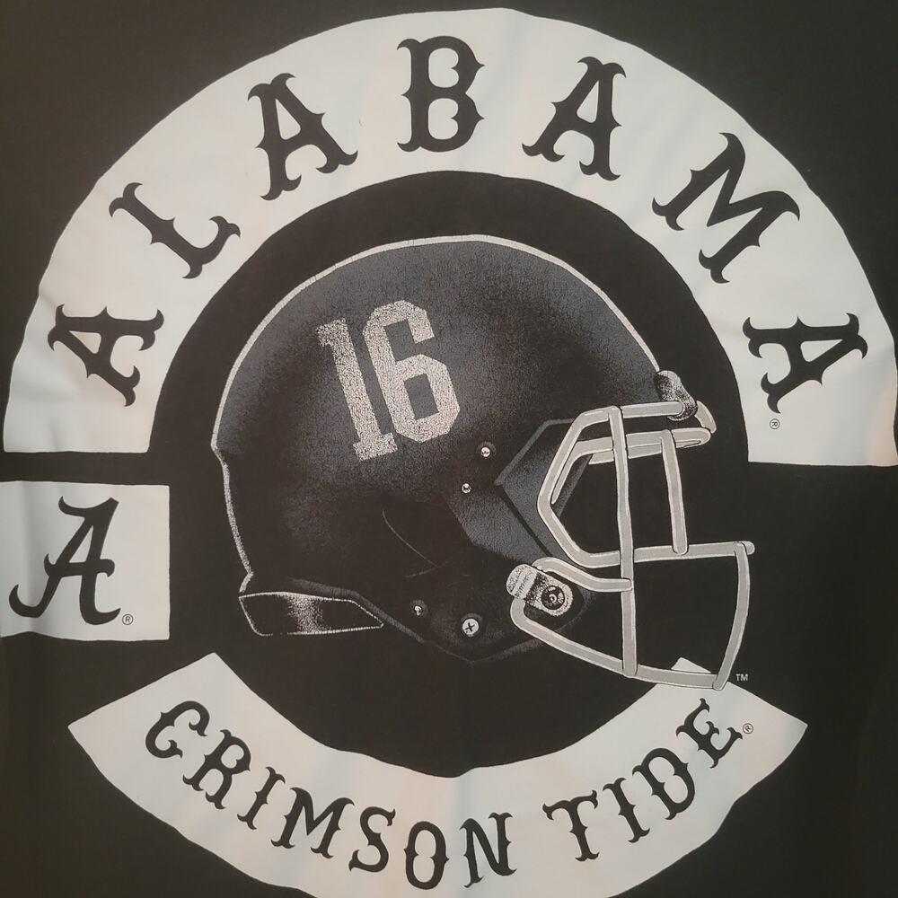 Nike Alabama Black Shirt Helmet with #16 on back Very nice‎ Unique Size Medium - Picture 3 of 9